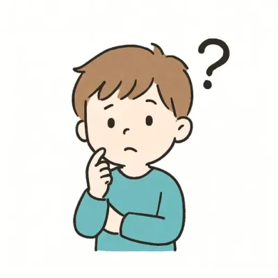 考え込む子どものイラスト